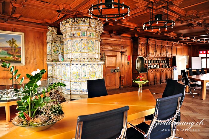 The ceremony table and the entrance in center