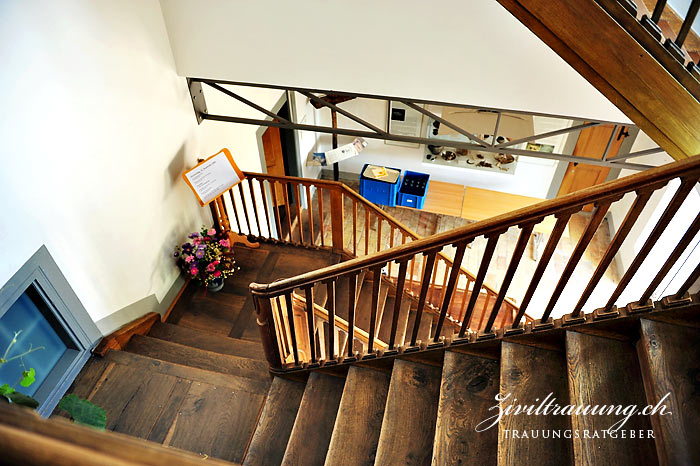 The staircase leading to the ceremony room