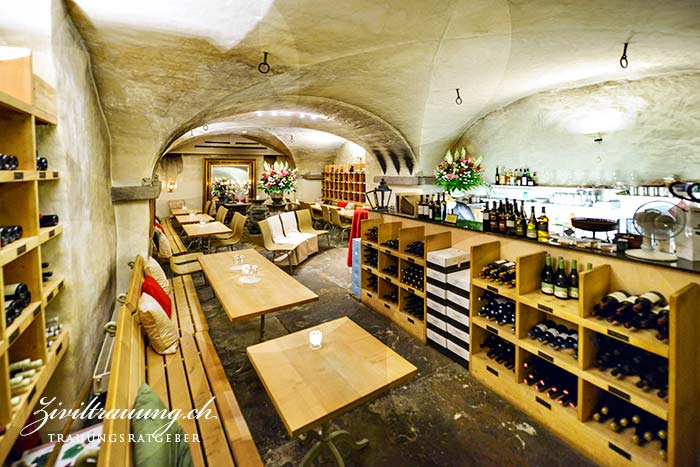 The Wine Cellar and Ceremony Room as seen from the stairs