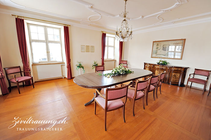 The ceremony room as seen from the entrance