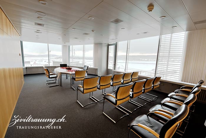 The ceremony room as seen from the entrance