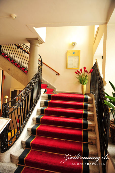 The staircase leading up to the ceremony rooms
